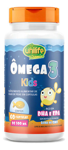 Omega 3 Para Niños, Ricas En Dha Y Epa Capsulas Blandas Sin Sabor