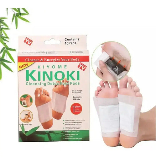 50 Adesivos Detox Para Los Pies Kinoki Eliminador De Toxinas