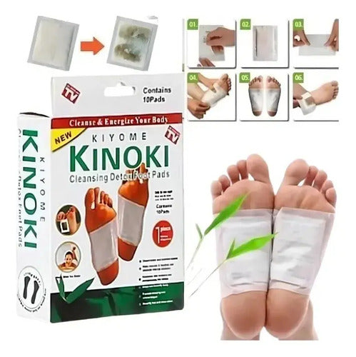 10 Parches Desintoxicantes Kinoki Pies Cansancio Febo