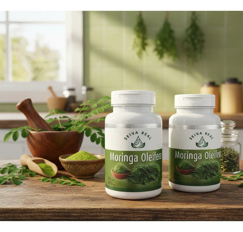 Moringa Oleifera Seiva Real 60 Cápsulas 500mg Natural Neutro