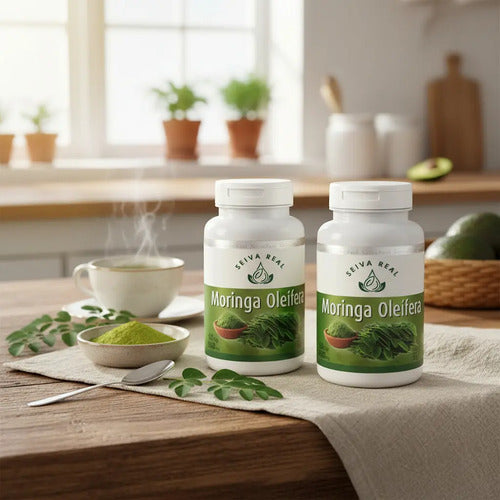 Moringa Oleifera Seiva Real 60 Cápsulas 500mg Natural Neutro