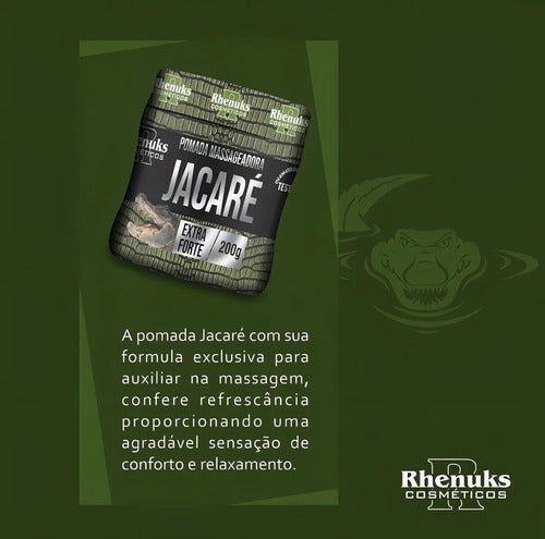 Pomada Gel Para Cuerpo Rhenuks Cosméticos Masajeadora Jacaré En Pote De 200ml/200g