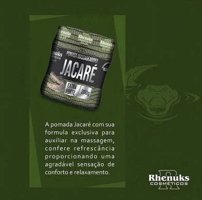 Pomada Gel Para Cuerpo Rhenuks Cosméticos Masajeadora Jacaré En Pote De 200ml/200g