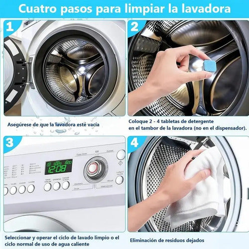 Pastillas Limpiadoras Para Lavadora, 24 Unidades