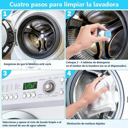 Pastillas Limpiadoras Para Lavadora, 24 Unidades