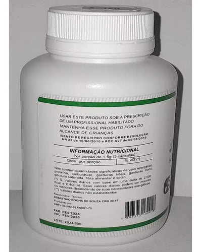 Hongo Melena De León - Kit 2 Frascos - 120 Cápsulas 500mg Neutro