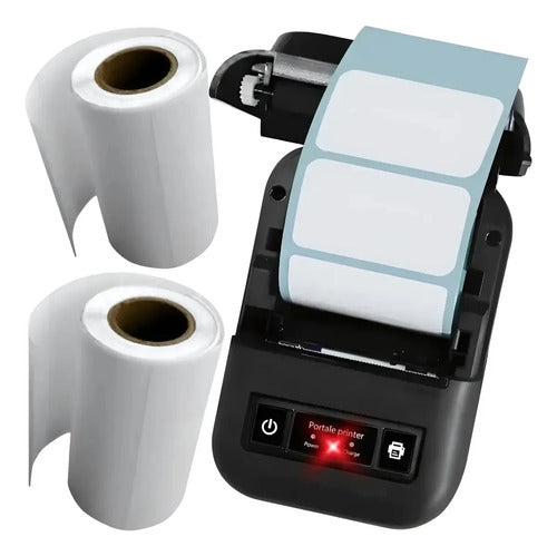 Rollos Térmicos Autoadhesivos Para Impresora Etiquetadora X2 Blanco Rectangular