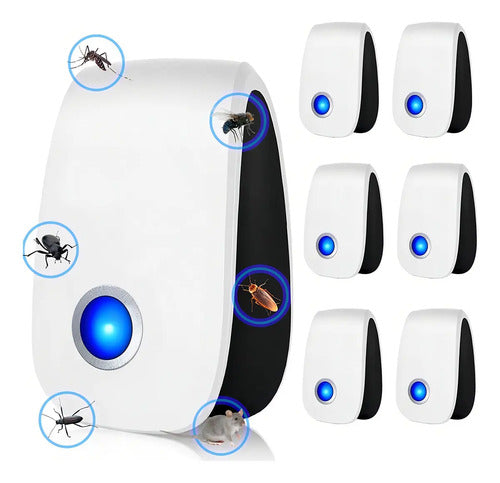 Pack De 6 Repelentes Ultrasónicos Xtwe Para Plagas, Silencioso Y Apto Para Mascotas