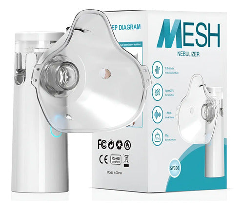 Inhalador Ultrasónico Portátil, Nebulizador Usb O Pilas, Color Blanco