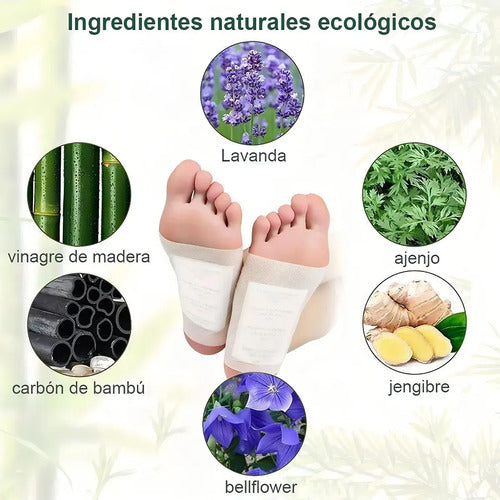 Para Pies Kinoki Naturals Bambú En Caja 1g Hierbas - Pack X Hierbas