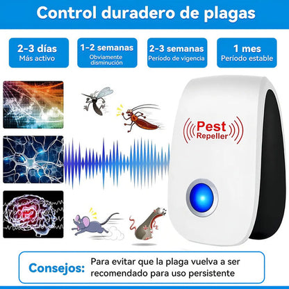 Pack De 6 Repelentes Ultrasónicos Xtwe Para Plagas, Silencioso Y Apto Para Mascotas