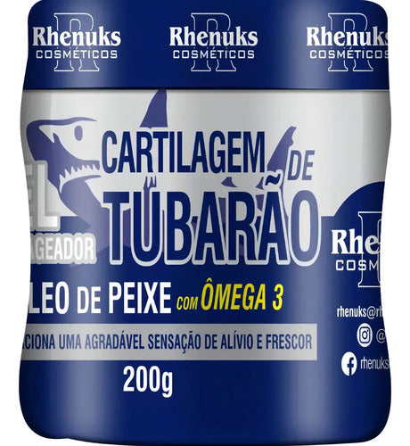 Gel Masajeador De Cartílago De Tiburón Ômega 3 Rhenukus 200g Mentol