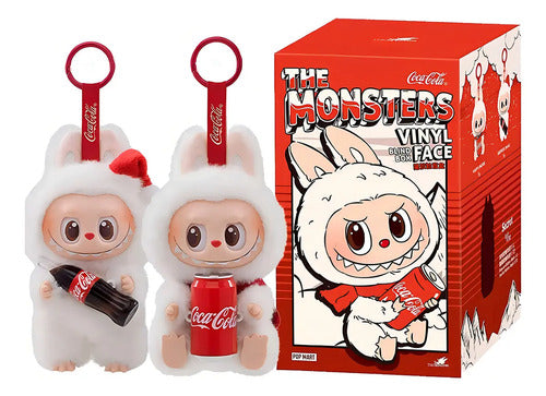 Llavero Sorpresa De Peluche Labubu Coca-cola Pop Mart Blanco