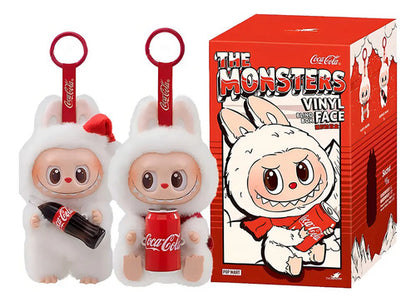 Llavero Sorpresa De Peluche Labubu Coca-cola Pop Mart Blanco