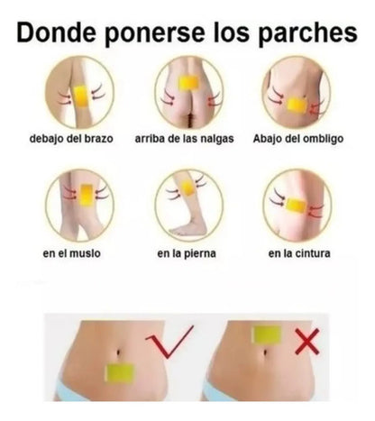 30 Slim Patch Reductivo + 30 Parches Kinoki Desintoxicantes Aloe Vera