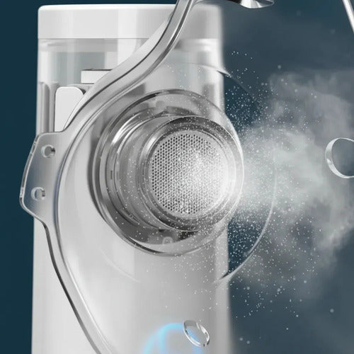Inhalador Ultrasónico Portátil, Nebulizador Usb O Pilas, Color Blanco