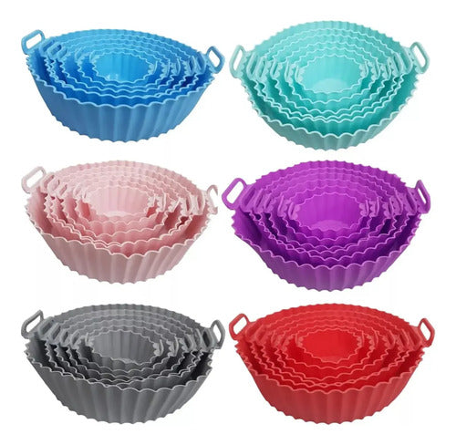 Kit De 6 Formas Silicona Para Air Fryer Reutilizáble