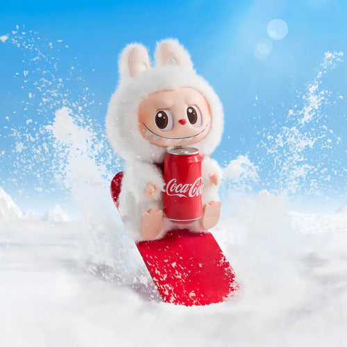 Llavero Sorpresa De Peluche Labubu Coca-cola Pop Mart Blanco