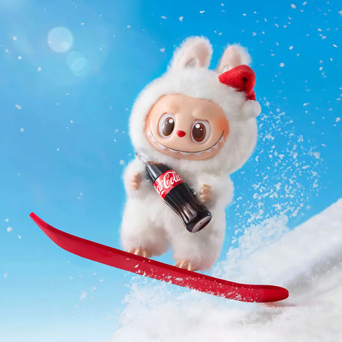 Llavero Sorpresa De Peluche Labubu Coca-cola Pop Mart Blanco