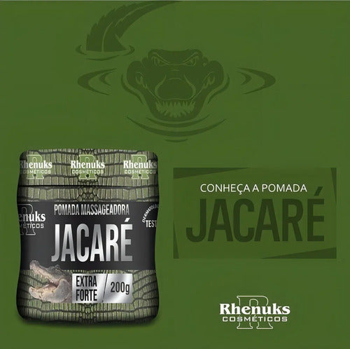 Pomada Gel Para Cuerpo Rhenuks Cosméticos Masajeadora Jacaré En Pote De 200ml/200g