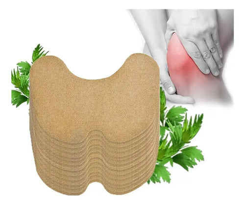 20 Parches Para Aliviar El Dolor Rodilla - Cuello - Hombro Marrón Oscuro