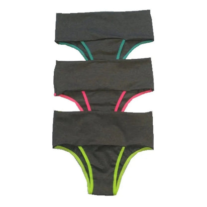 Kit X3 Bombacha Fitness Con Comprensión Alta Para Vientre