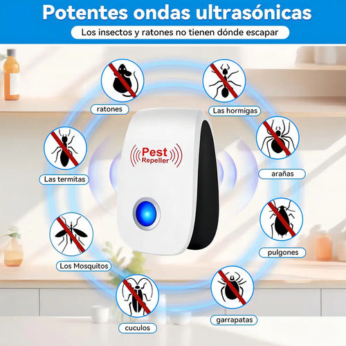 Pack De 6 Repelentes Ultrasónicos Xtwe Para Plagas, Silencioso Y Apto Para Mascotas