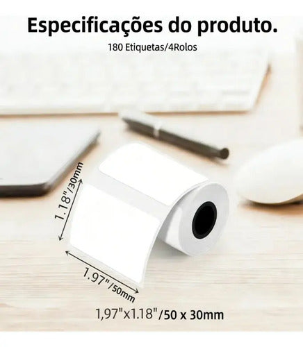 Impresora De 5 Rollos De Etiquetas Adhesivas 50x30