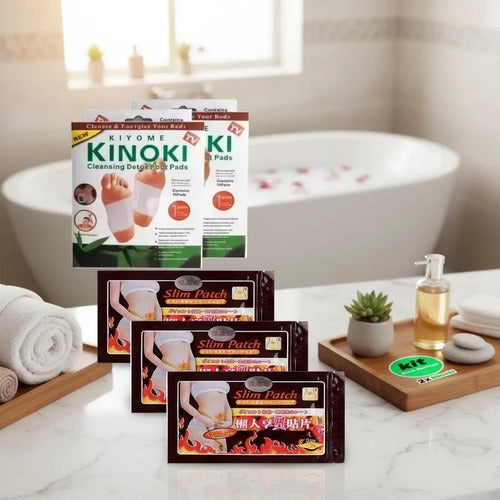 Kit Kinoki + Parche Slim Adelgazante Perder Grasa Reducir Neutra