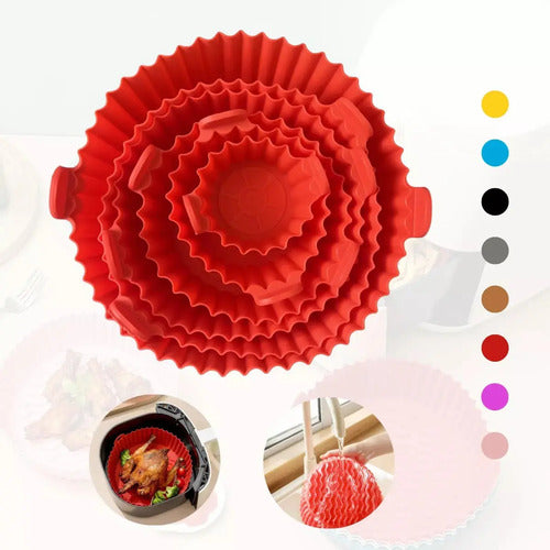 Kit 6 Moldes Silicona Para Freidora Sin Aceite