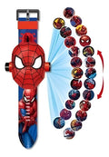 Reloj Proyector De Luz Spider-man Con 24 Imágenes Para Niños