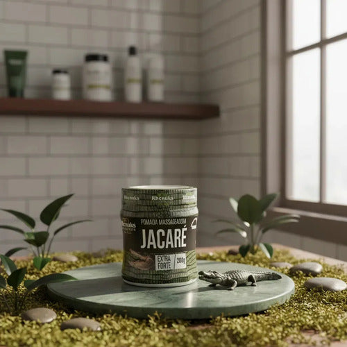 Pomada Gel Para Cuerpo Rhenuks Cosméticos Masajeadora Jacaré En Pote De 200ml/200g