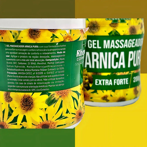 Gel Masajeador Arnica Pura Extra Fuerte Piernas Columna Pecho Tipo De Envase Pote