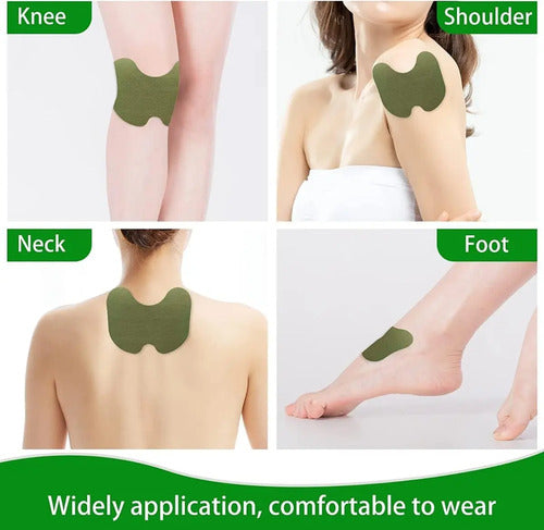 20 Parches Para Aliviar El Dolor Rodilla - Cuello - Hombro Marrón Oscuro