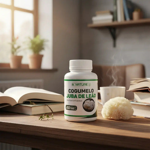 Hongo Melena De León - Kit 2 Frascos - 120 Cápsulas 500mg Neutro