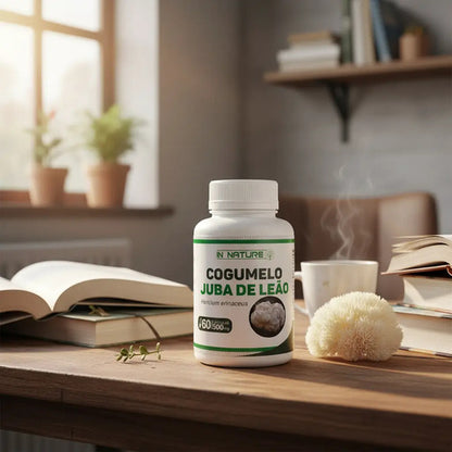 Hongo Melena De León - Kit 2 Frascos - 120 Cápsulas 500mg Neutro