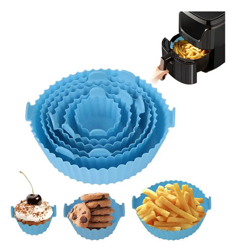 Kit De 6 Formas Silicona Para Air Fryer Reutilizáble