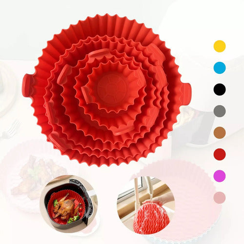 Kit 6 Moldes Silicona Para Freidora Sin Aceite
