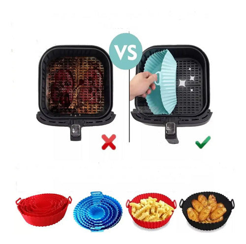 Kit De 6 Formas Silicona Para Air Fryer Reutilizáble