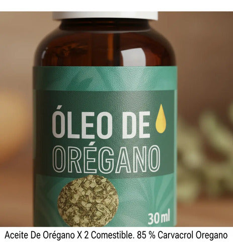 Aceite De Orégano  X 2 Comestible. 85 % Carvacrol