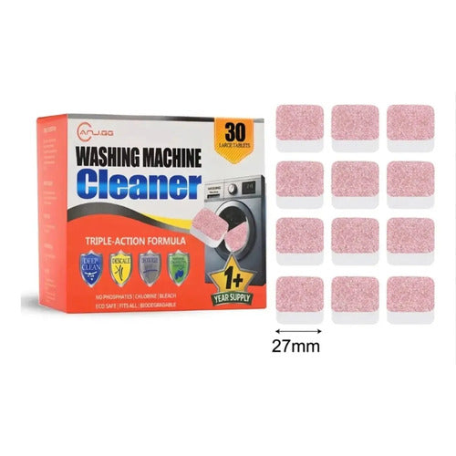 30 Tabletas, Desinfectante, Limpio, Lavadora, Lavavajillas, Limpieza Universal De Tambores, Kit De Higiene, Mantenimiento, Antimoho, Antiolor Efervescente