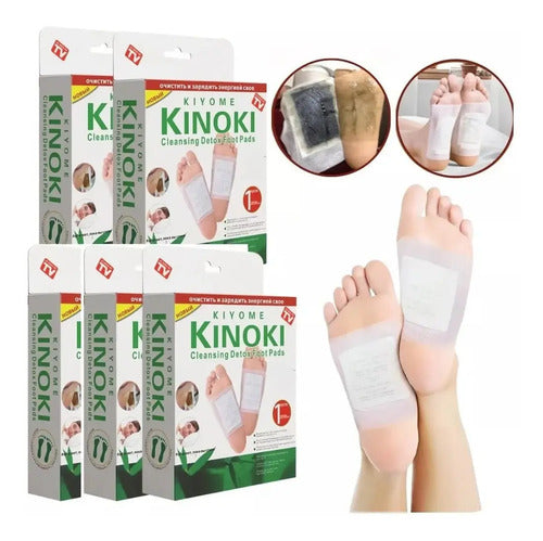 50 Adesivos Detox Para Los Pies Kinoki Eliminador De Toxinas
