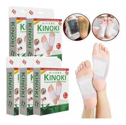 50 Adesivos Detox Para Los Pies Kinoki Eliminador De Toxinas