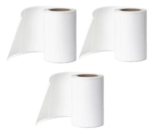 Etiquetas Térmicas De 50x30 Mm, Pack De 3 Rollos Blancos, Para Mini Impresora Blanco