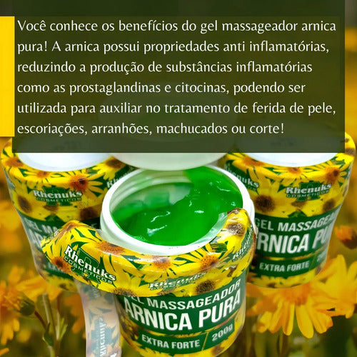 Gel Masajeador Arnica Pura Extra Fuerte Piernas Columna Pecho Tipo De Envase Pote